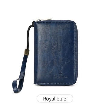 Xajzpa RFID Retro Business Passport Clip Fashionable Multi Functional PU Leather Travel Accessories Passport Clip Wallet for Men and Women